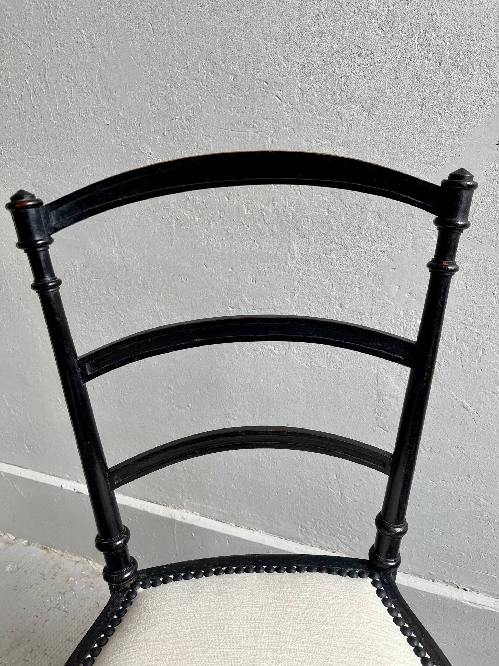 Reupholstered Napoleon III chairs