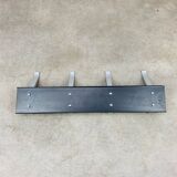Wall-mounted coat rack with 4 designer hooks, Cyprès model, by Unilux