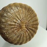 Round wicker basket