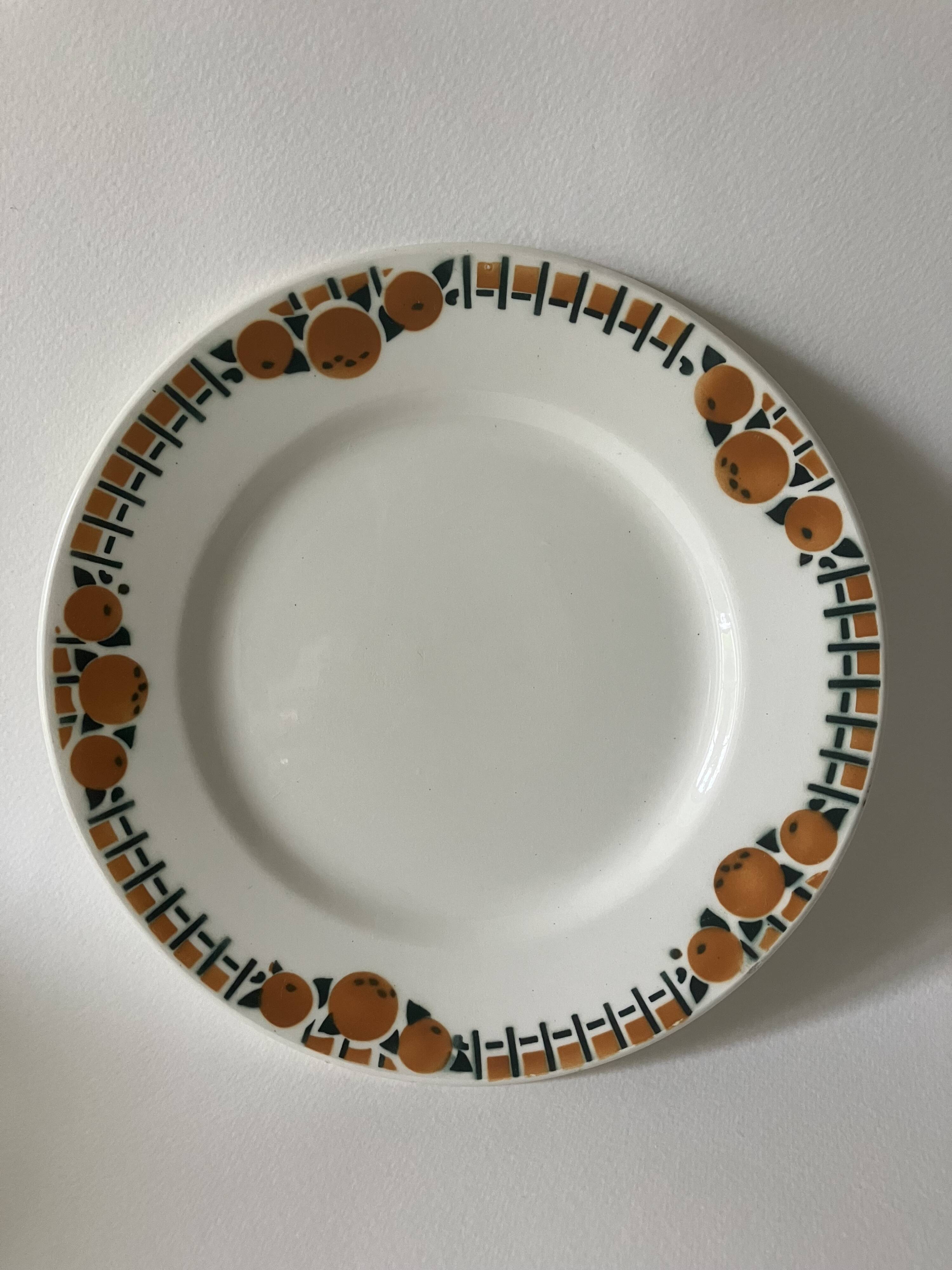 8 Saint Amand dessert plates, Cotentin service