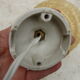 art deco wall light in porcelain and yellow glass