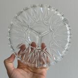 Plat en verre et métal argenté
