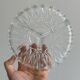 Glass and silver metal dish