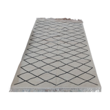Tapis blanc et noir berbère fait main 245x156cm