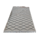 Handmade white and black Berber carpet 245x156cm