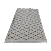 Tapis blanc et noir berbère fait main 245x156cm