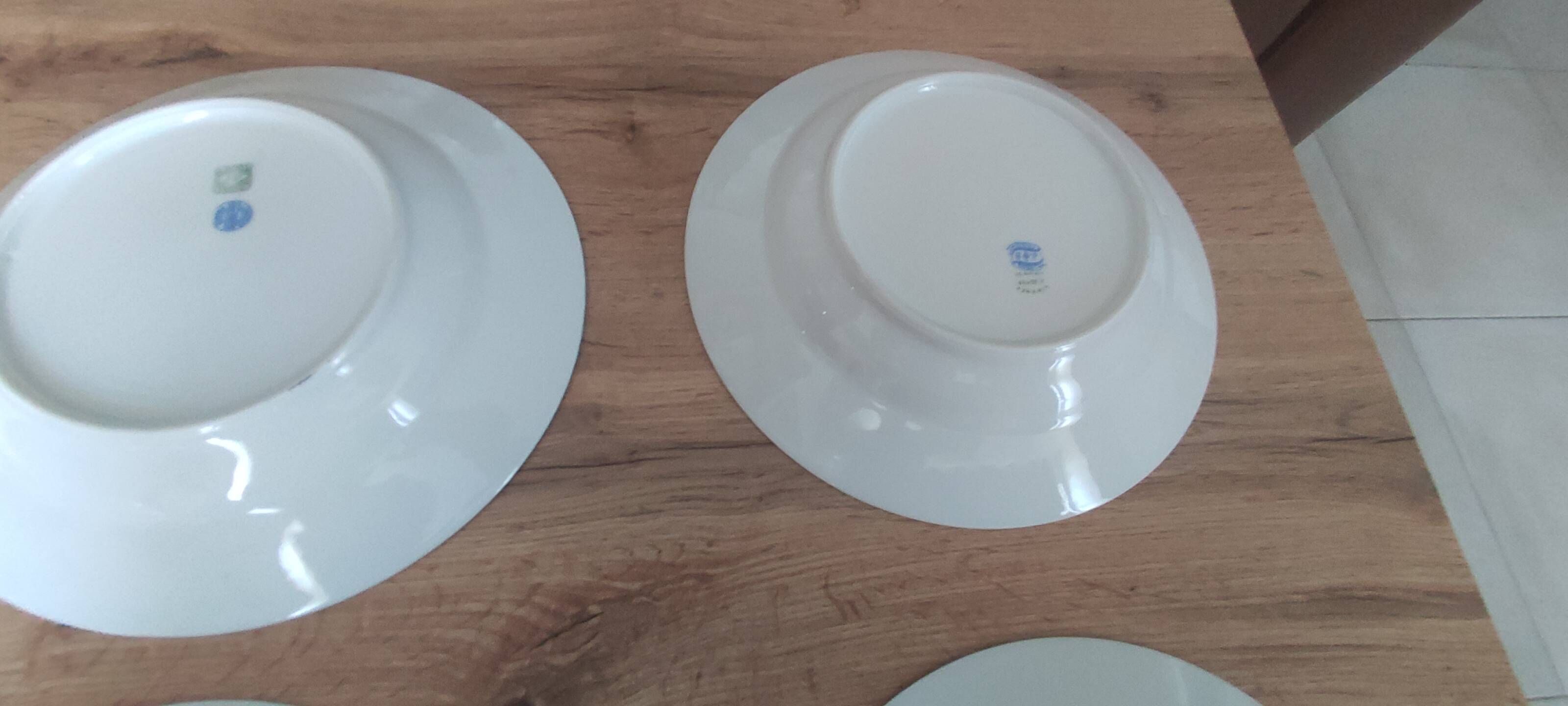 Set of 6 antique deep plates in Limoges porcelain by Jean Boyer.