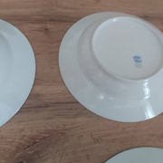 Set of 6 antique deep plates in Limoges porcelain by Jean Boyer.