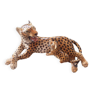 Guepard avec son petit