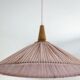 Suspension ELEONORE — 60 cm, lin et coton rayé terra