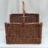 Vintage wicker basket in braided wicker