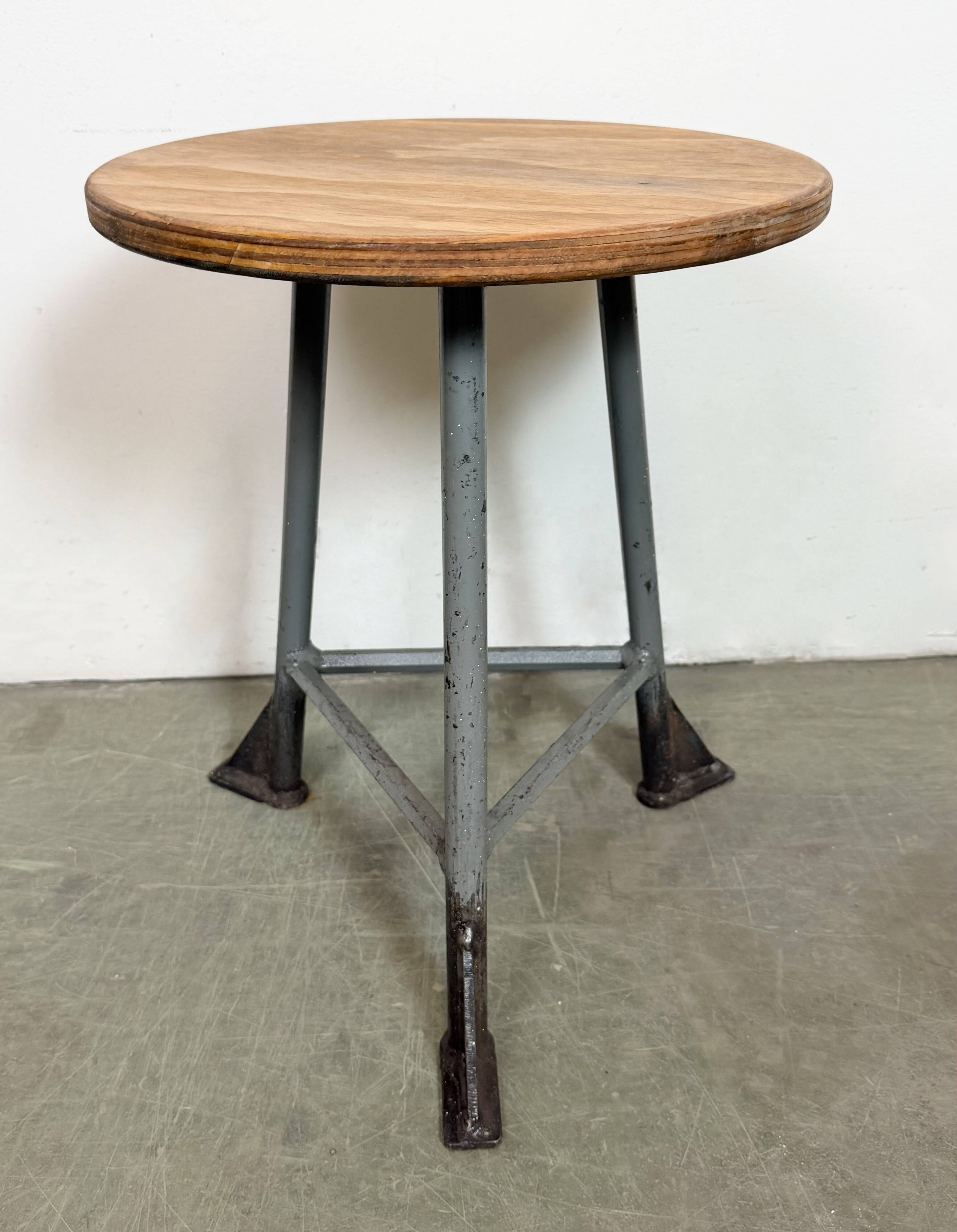 Grey Industrial Workshop Stool, 1960s