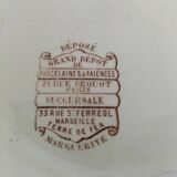 Soupière ancienne en terre de fer – décor "Marguerite", Grand Dépôt Paris