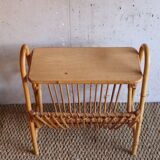 Rattan shelf magazine holder