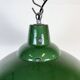 Industrial British Green Enamel Factory Pendant Lamp, 1960s