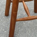 Set of 3 vintage pine stools from the 60s