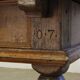 Baroque antique Nordic provincial oak table 1800s rustic farmhouse, rich patina