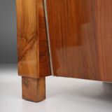 Set of 2 Art Deco Armchairs in Walnut Veneer, France 1930s