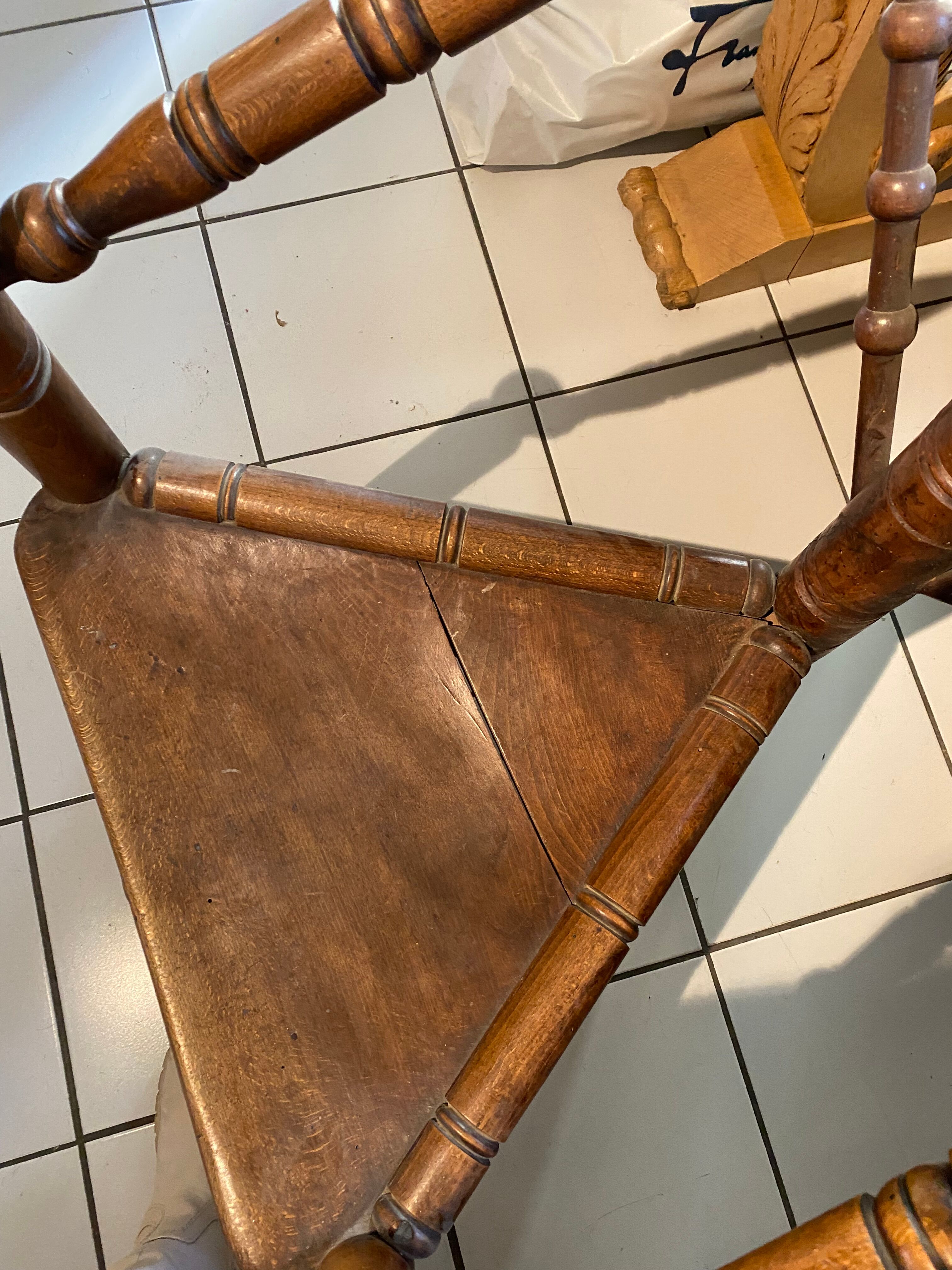 Pair of tripod turner chairs