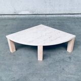 Mid-Century Modern Travertine Edge Side Table, Italy, 1970s