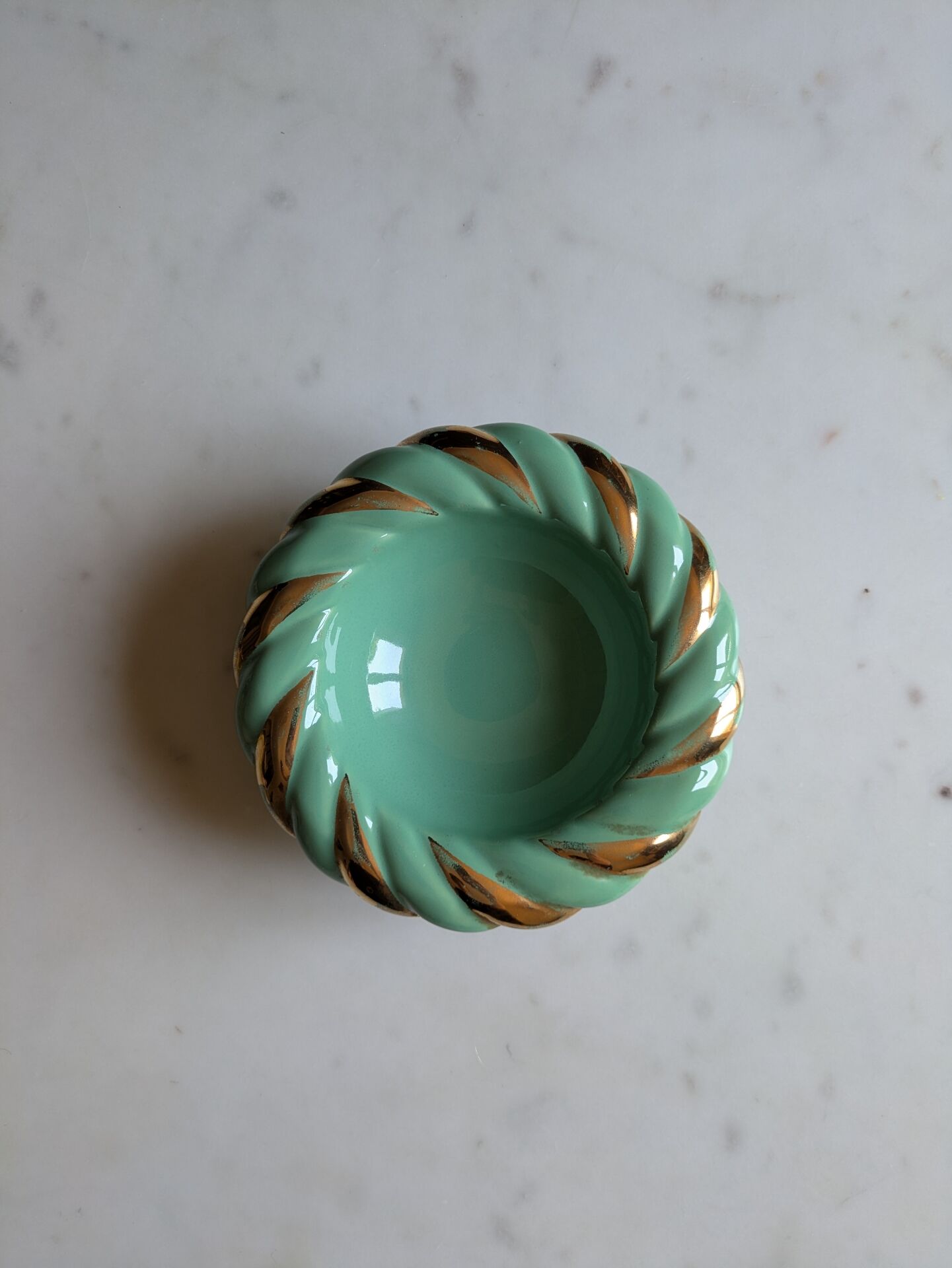 Rare Mid Century glazed ceramic ashtray