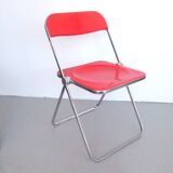 Red Plia chair Giancarlo Piretti Anonima Castelli