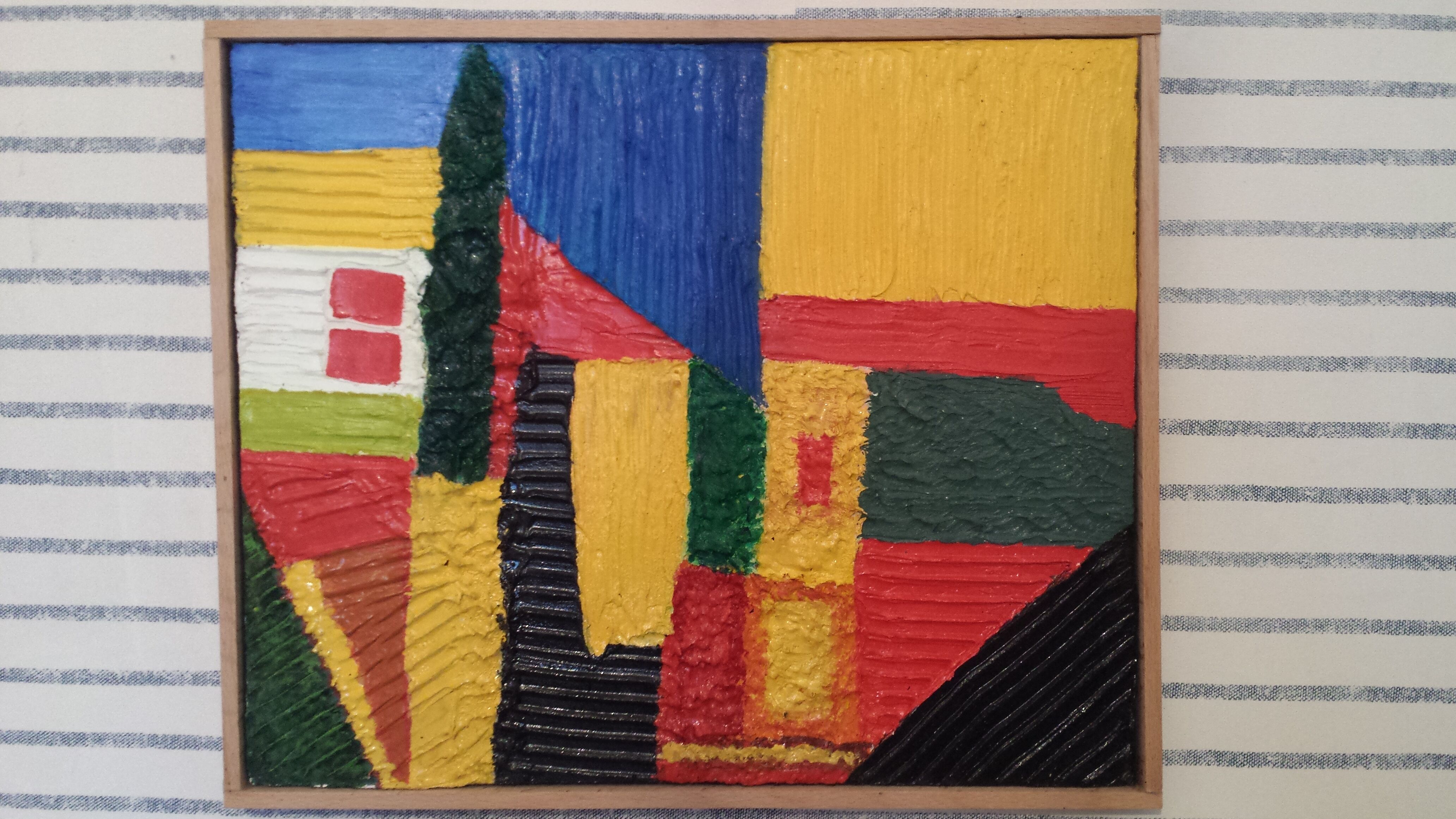 Tableau , peinture à l'huile  "toscane"