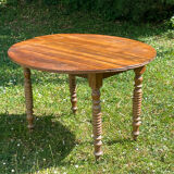 Oval wooden table with shutters Louis Philippe style