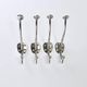 Up to 4 Adolf Loos Art Nouveau Nickel Brass Wall Hooks Café Capua Vienna