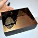 Box modernist box in wood and brass engraved DESIGN Artist JP Chevalier Dinanderie