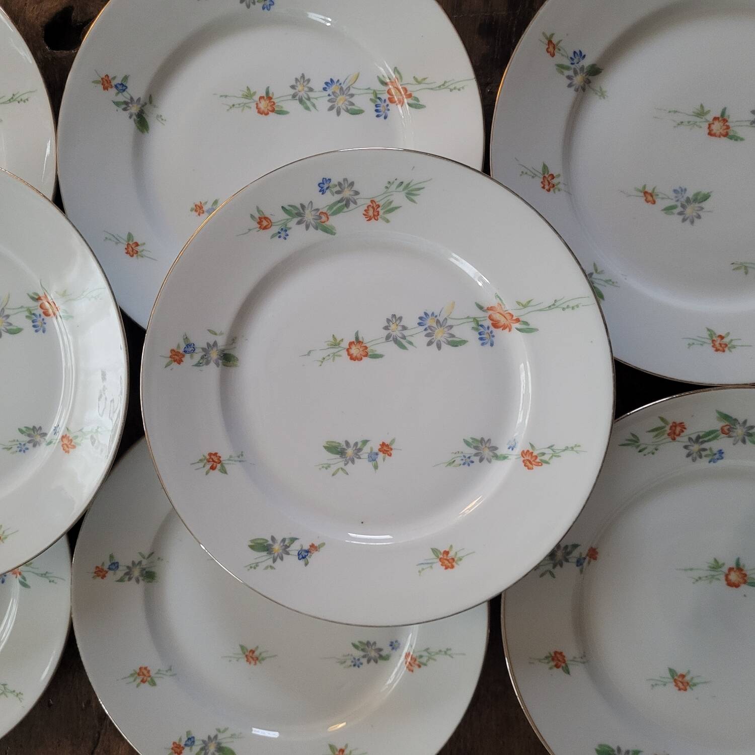 8 flat plates Limoges 60s