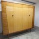 1960 Scandinavian wardrobe, atypical blond wood varnished, 4 doors 3