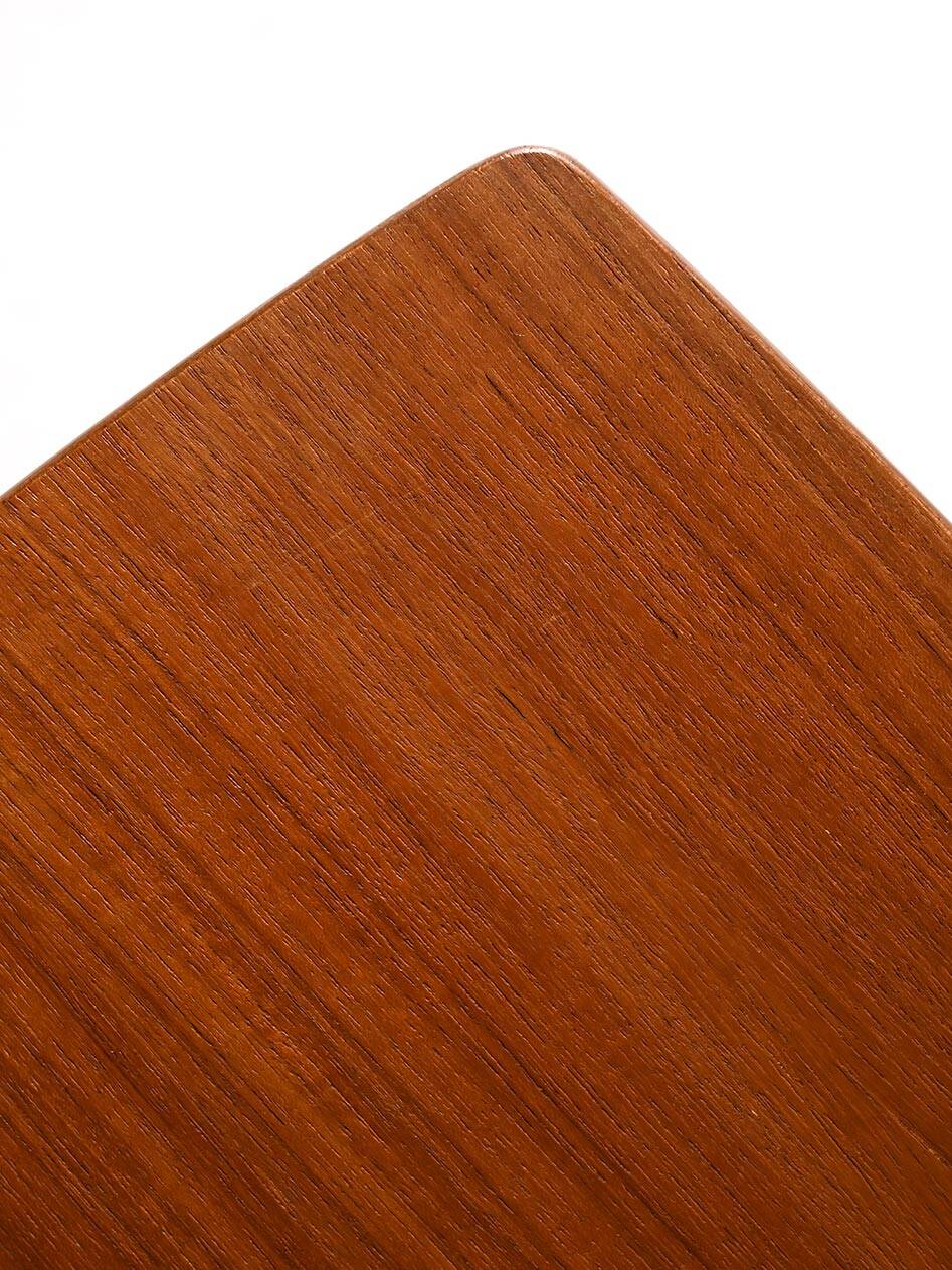 1960s Scandinavian coffee table with Vienna straw shelf