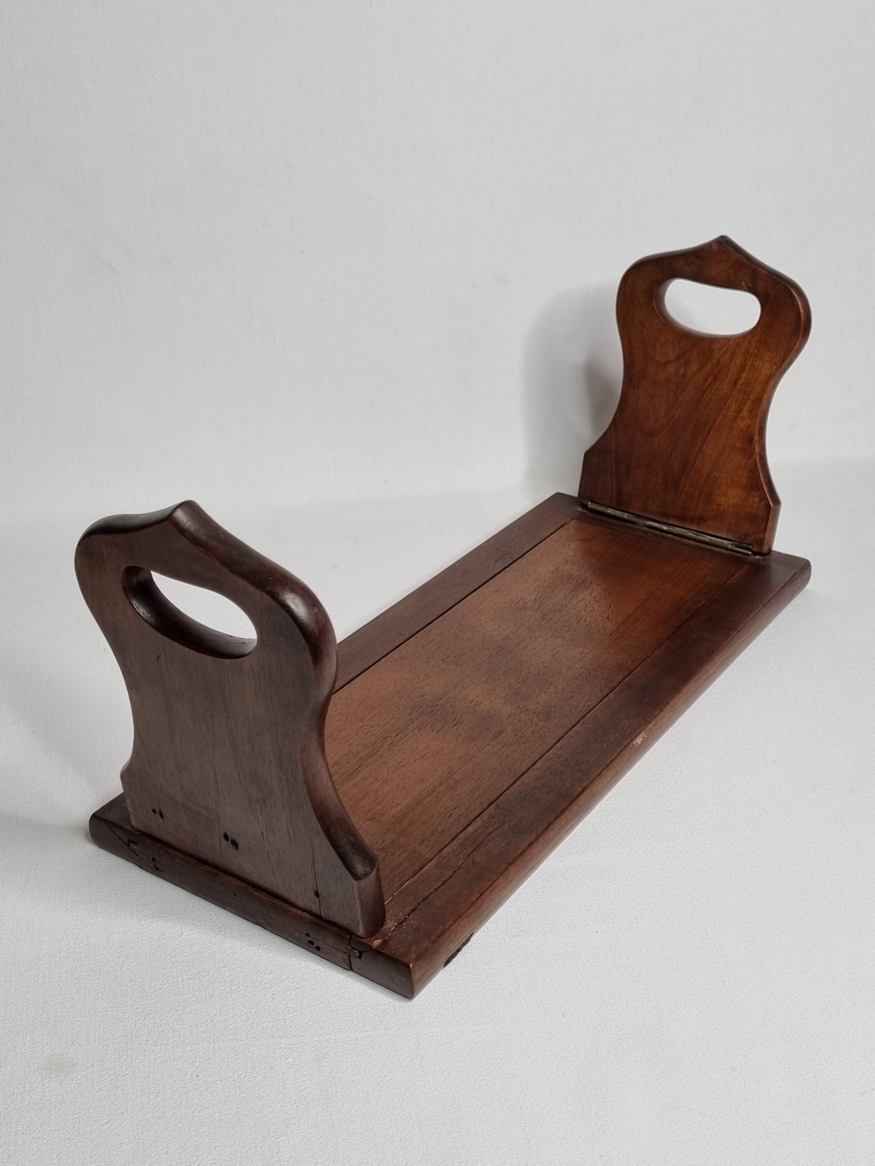 Serre-livres en bois massif à glissière, pliant, 1900