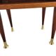 Vintage bedside table with golden pencil legs