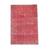 Distressed red turkish vintage rug 303x209 cm