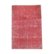 Distressed red turkish vintage rug 303x209 cm
