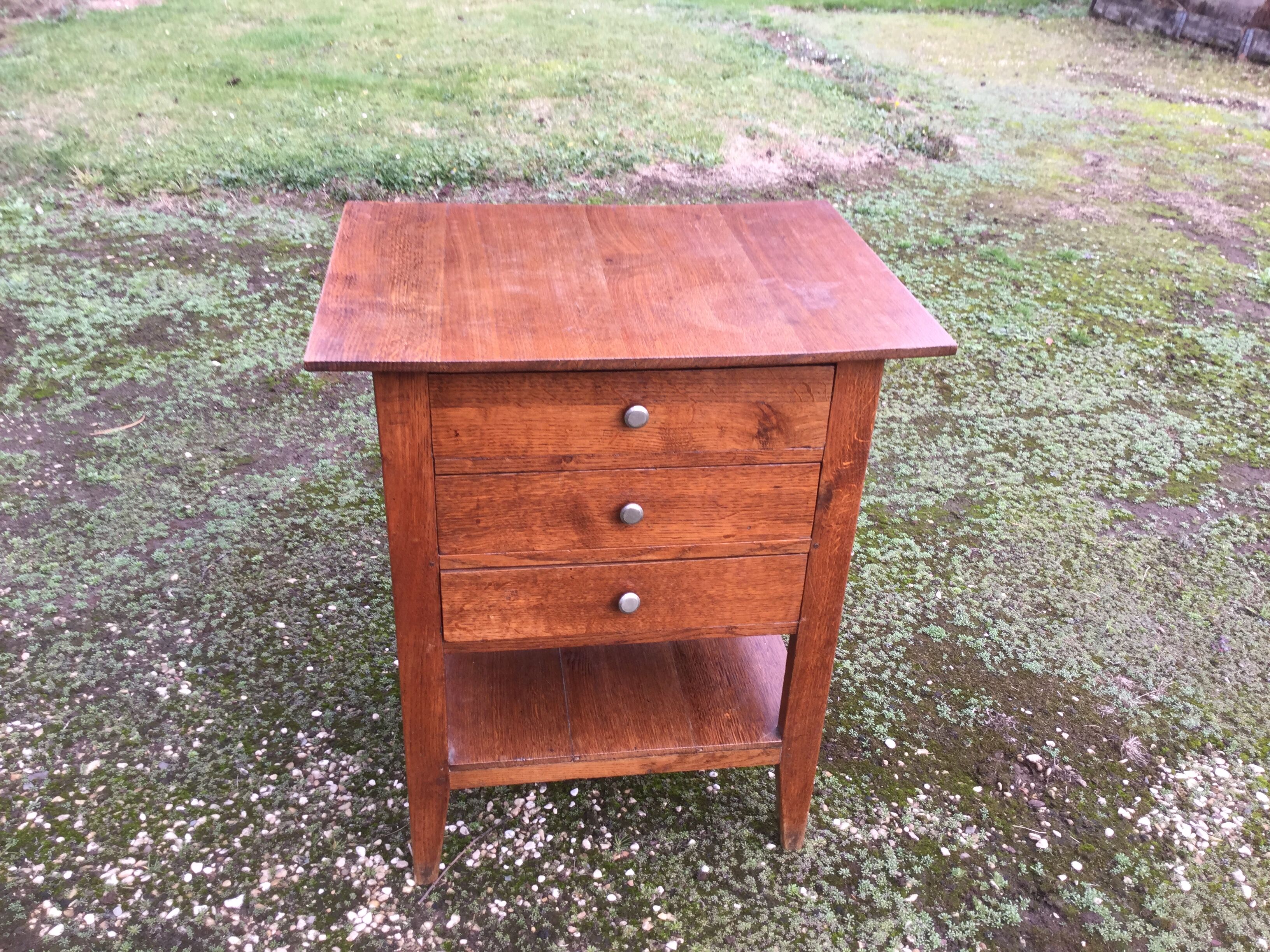 Oak bedside table