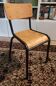 School chair made of wood and metal