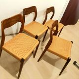 Série 4 chaises palissandre