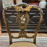 Chaise Napoléon III en bois noirci