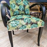 Bridge fabric leaves and black wood