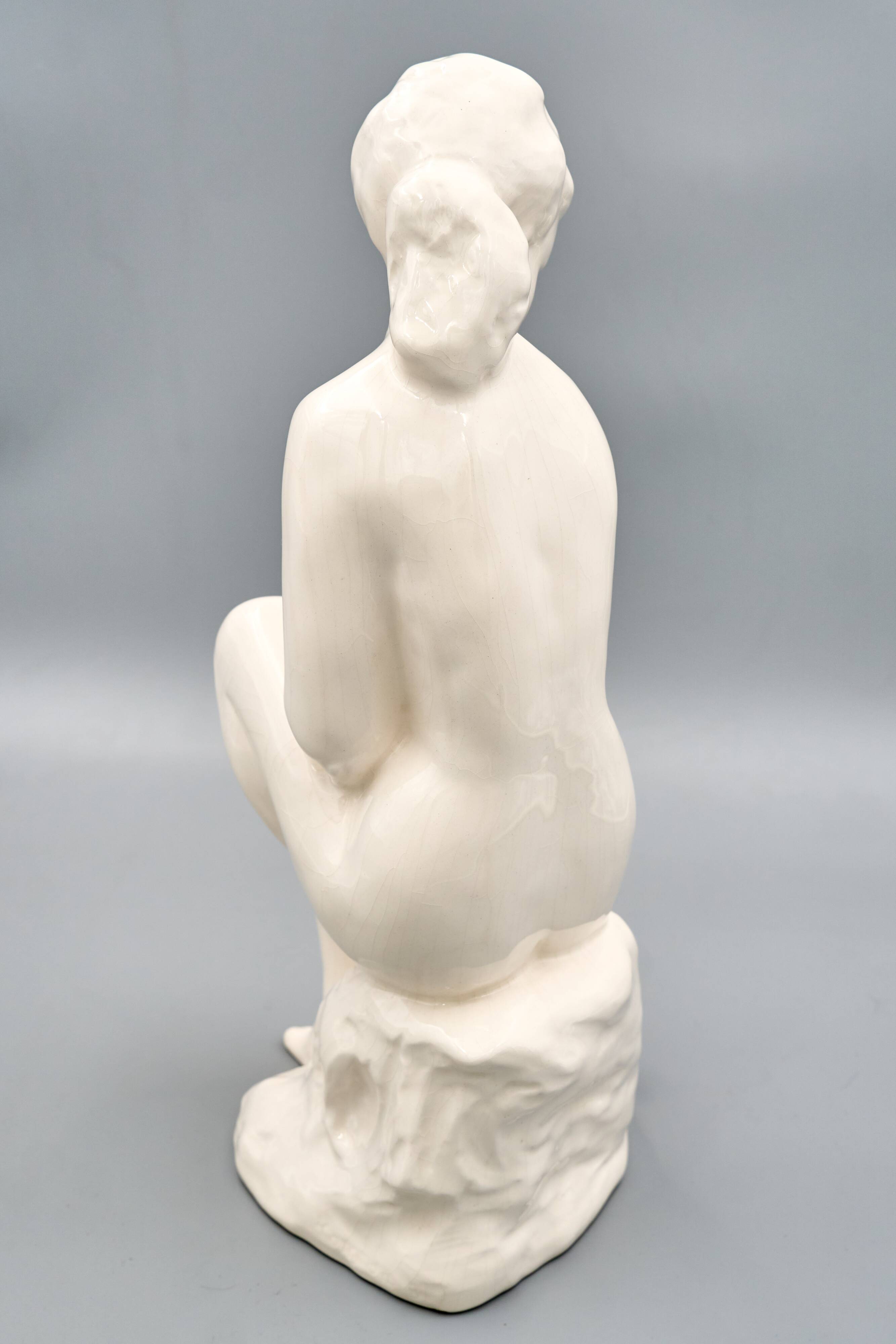 Ceramic Woman Figure, Jihokera Bechyně, 1986, Czechoslovakia