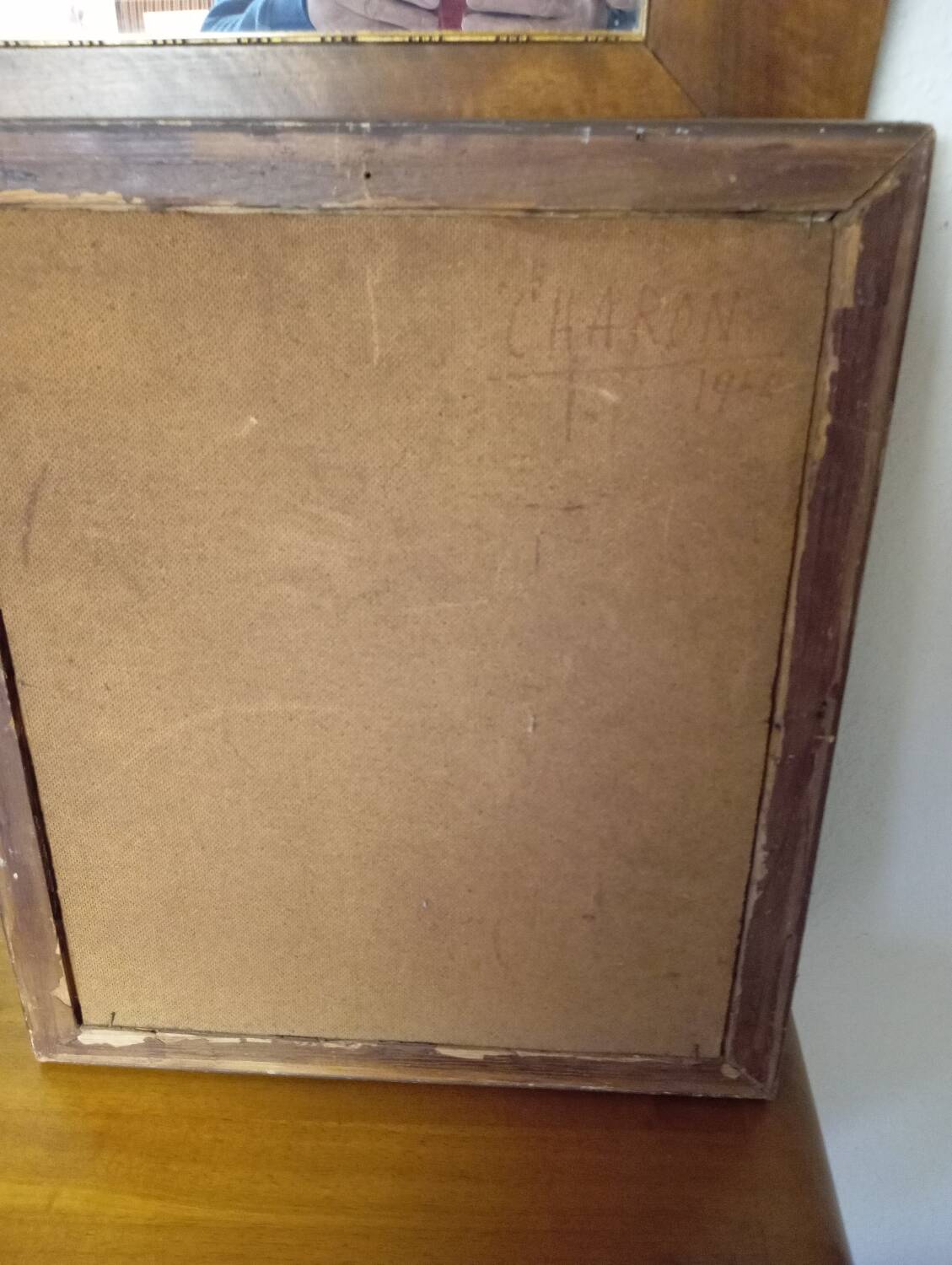 Landscape with knives, signed Charon