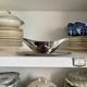 Silver stainless steel gravy boat