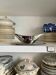 Silver stainless steel gravy boat