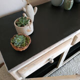 Buffet mado low patinated renovated concrete tray