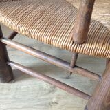 2 fauteuils rustiques paillés