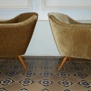 Fauteuil danois organique années 50/60 bronze