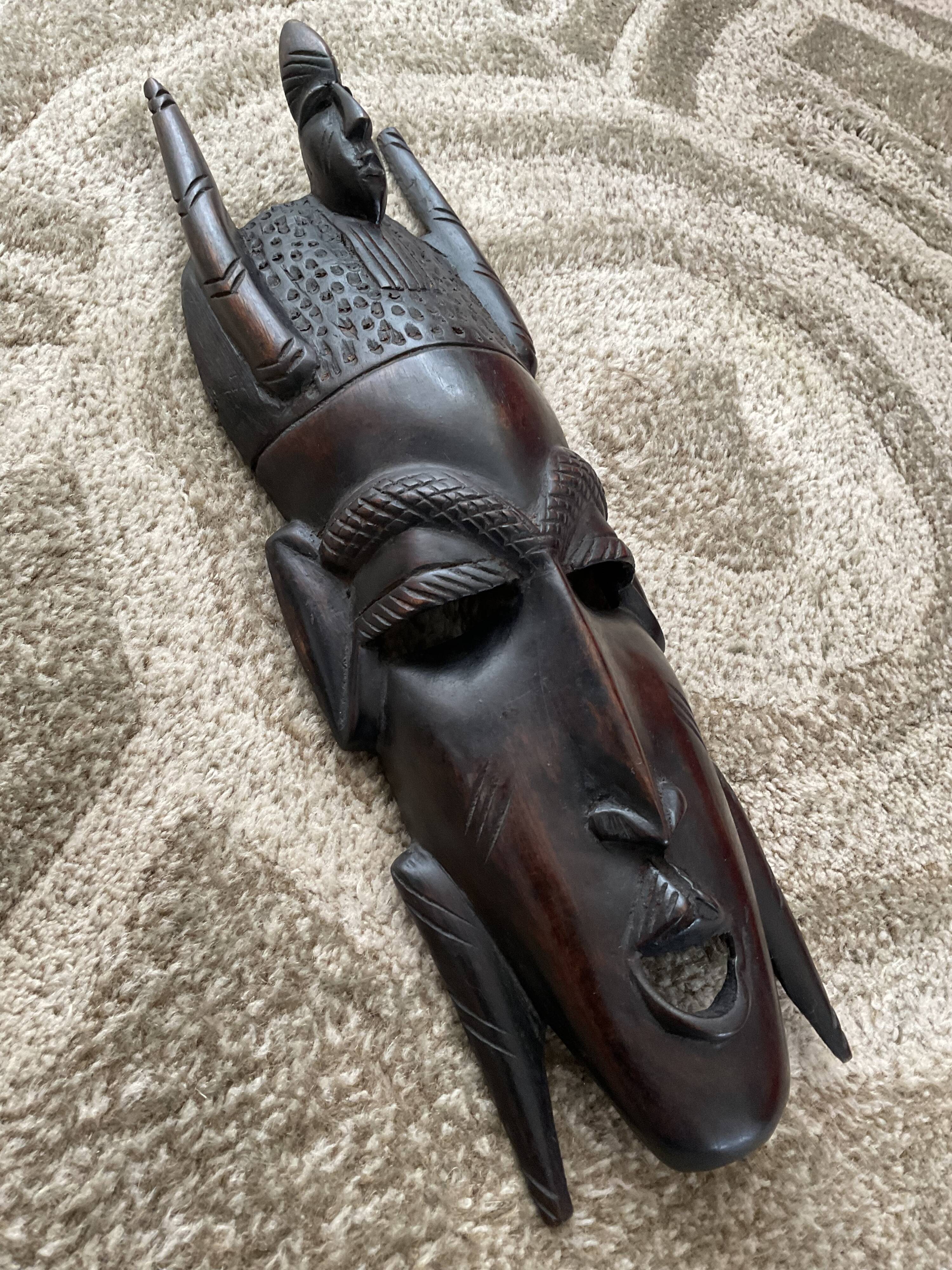 African carved ebony mask